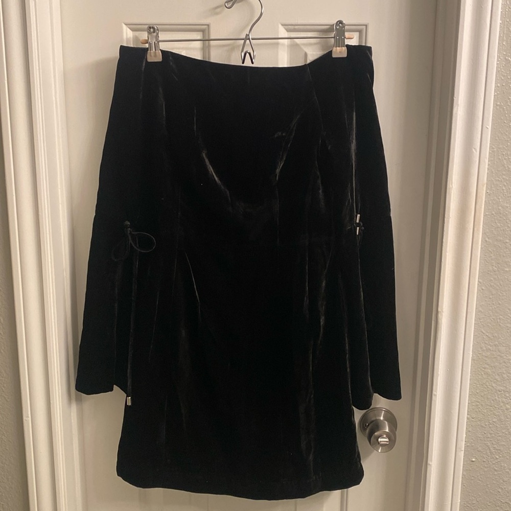 Black velvet dress